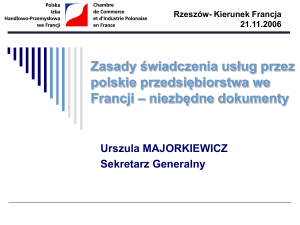 Zasady świadczenia usług przez polskie przedsiębiorstwa we Francji