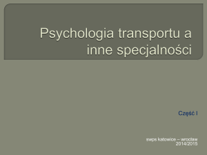 Psychologia transportu a inne specjalności