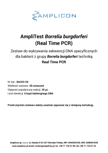 AmpliTest Borrelia burgdorferi (Real Time PCR)
