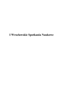 I Wrocławskie Spotkania Naukowe
