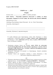 Zał. nr 3 - Projekt umowy - Wojewódzki Inspektorat Weterynarii