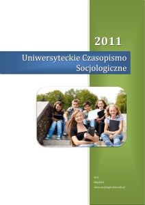 2011 - Uniwersyteckie Czasopismo Socjologiczne