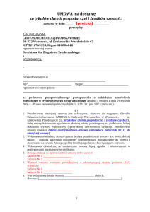 03-projekt proponowanej umowy - Caritas Archidiecezji Warszawskiej