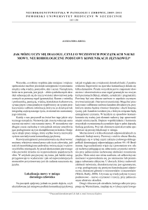 jak m&oacute;zg uczy się dialogu, czyli o wczesnych początkach nauki