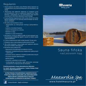 Sauna fińska - Hotel Masuria