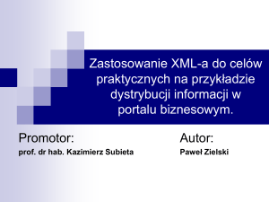 Zastosowanie XMLa do celów praktycznych