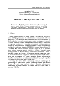 schematy zastępcze lamp ccfl - Wyższa Szkoła Informatyki i