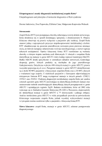 Etiopatogeneza i zasady diagnostyki molekularnej