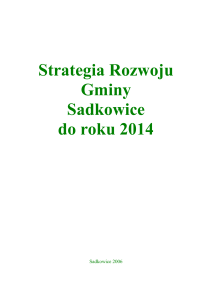 Strategia Rozwoju Gminy Sadkowice