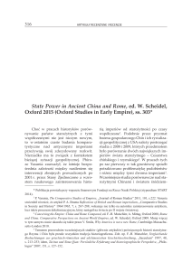 State Power in Ancient China and Rome, ed. W. Scheidel, Oxford 2015