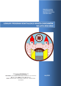 lokalny program rewitalizacji miasta chocianów na lata 2010-2013