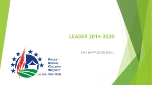 Leader 2014 2020 - Program Rozwoju Obszarów Wiejskich : PROW