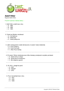 Adolf Hitler - Test wiedzy