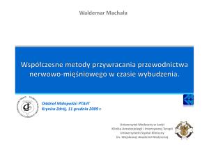 Waldemar Machała - Polskie Towarzystwo Anestezjologii i