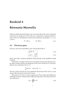 Rozdział 6 Równania Maxwella