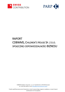raport cdbwms,children`s house sp.z oo