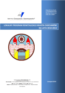 lokalny program rewitalizacji miasta chocianów na lata 2010-2013