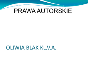 PRAWA AUTORSKIE OLIWIA BLAK KL.V.A. Znak Copyright