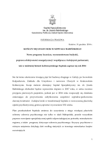 inf. pras. 2014-12-31 - Szpital specjalistyczny im. dr. J. Babińskiego