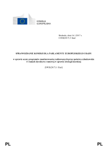Sprawozdanie Komisji dla Parlamentu Europejskiego i Rady w