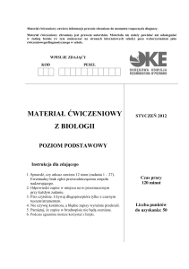 materiał ćwiczeniowy 2012 biologia arkusz pp