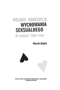 polskie koncepcje wychowania seksualnego w latach 1900-1939