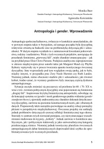 Antropologia i gender. Wprowadzenie - ZEW