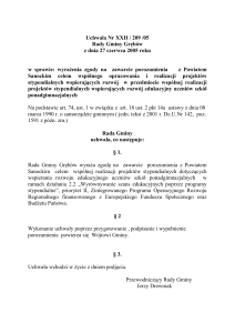 Uchwała Nr XXII / 209 /05 Rady Gminy Grębówz