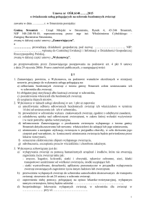 Umowa nr OŚR.6140……..2015 o świadczenie usług polegających