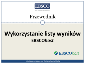 EBSCOhost - EBSCO Support