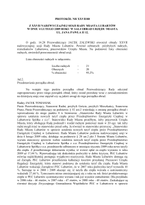 protokół nr xxvii/08 - Urząd Miasta Lubartów