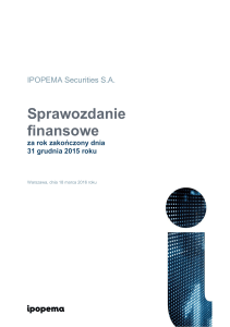 Sprawozdanie finansowe IPOPEMA Securities za 2015 rok