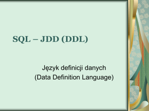 SQL – JOD (DDL)