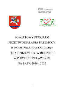 Powiatowy Program Przeciwdziałania Przemocy w Rodzinie oraz