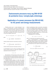 Zastosowanie procesora mocy wg DIN 40100 do