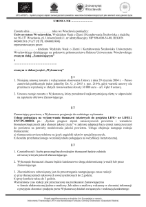 umowa tłumaczenia - Uniwersytet Wrocławski