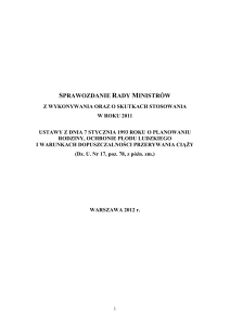Sprawozdanie Rady Ministrów z wykonywania oraz o skutkach
