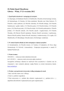IX Polski Zjazd Filozoficzny Gliwice – Wisła, 17