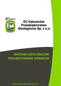 Folder EC KPG - Katowickie Przedsiębiorstwo Geologiczne