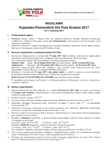 Regulamin Dni Pola 2017 - Kujawsko