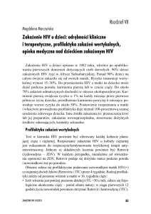 Rozdzia³ VII Zaka¿enie HIV u dzieci: odrębnoœci kliniczne i