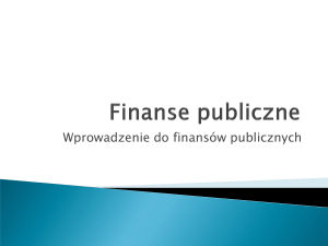 Zasady ogólne gospodarki finansowej jednostek sektora publicznego