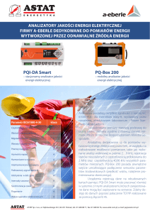 PQI-DA Smart PQ-Box 200 - Jakość Energii Elektrycznej
