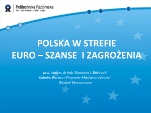 Korzyści z przystąpienia Polski do strefy euro