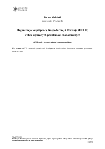 Organizacja Współpracy Gospodarczej i Rozwoju (OECD) wobec