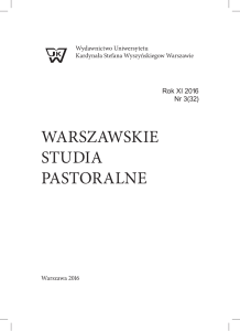 Rok 2016 Nr 32 - Warszawskie Studia Pastoralne