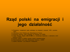 Rząd polski na emigracji i jego działalność