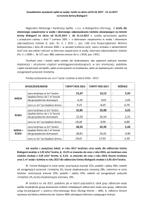 Gmina Białogard - Uzasadnienie wysokości opłat w taryfach