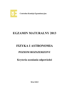 egzamin maturalny 2013 fizyka i astronomia
