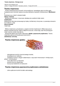 Tkanka mięśniowa - Biologia.net.pl
